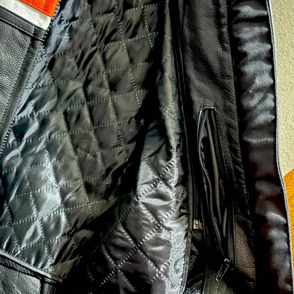 Matagear genuine leather biker riding jacket